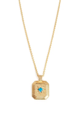 December Birthstone 18kt gold-plated necklace