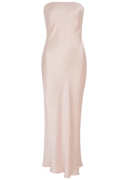 Moon Dance strapless satin maxi dress 