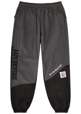 Colour-blocked logo nylon track pants 