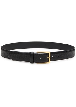 Grained leather belt