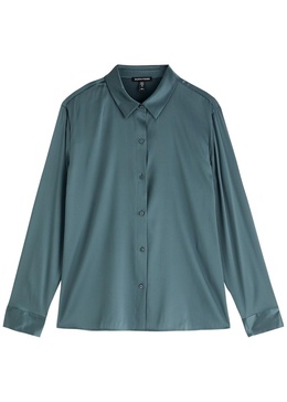 Stretch-silk satin shirt 