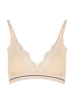 Love Lace almond soft-cup bra