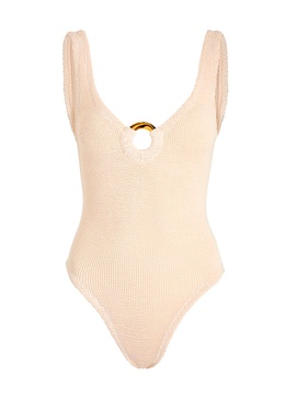 Celine cut-out seersucker swimsuit