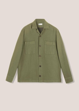 Aabba Green Cotton Overshirt