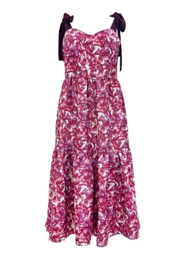 maya tiered dress in parlor floral