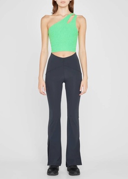 serve high rise flare pant in gray