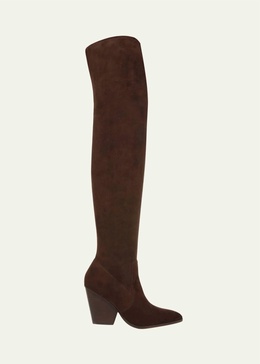 women's lalita over the knee boot in cacao suede