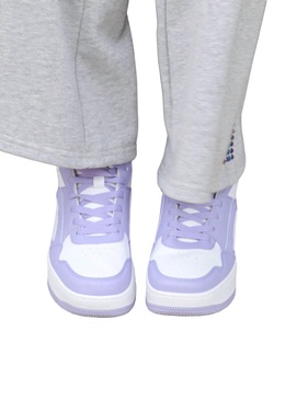 women's sneaker in white/purple