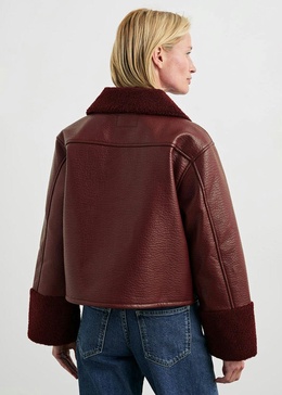 Dria Jacket - Maroon Shearling