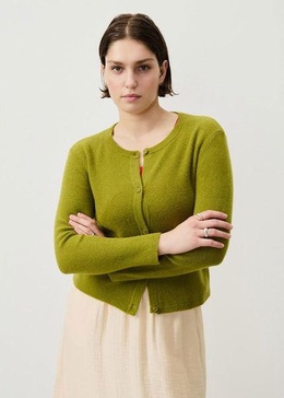 Raxow Round Neck Cardigan - Chameleon