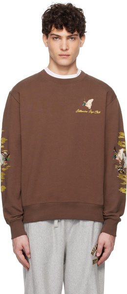 Brown Duck Embroidered Sweatshirt