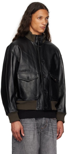 Black A-1 Leather Jacket