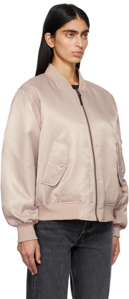 Beige Leon Bomber Jacket