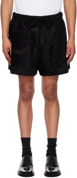 Black Flared Shorts