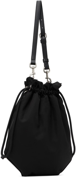 Black Drawstring Messenger Bag