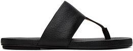 Black Spanciata Flat Sandals