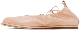 Pink Heart Toe Ballerina Flats