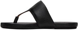 Black Spanciata Flat Sandals