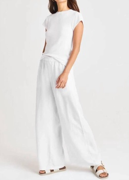 angie palazzo pants in white