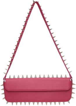 Pink Spike Baguette Bag