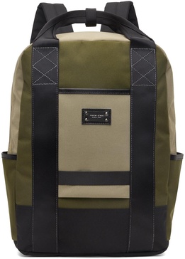 Beige & Green Defend Backpack