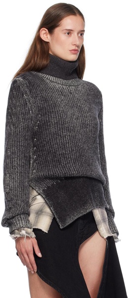 Gray Wool Turtleneck