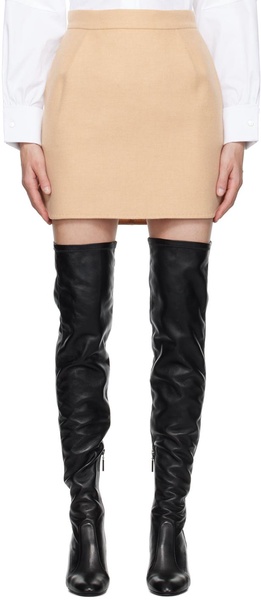 Beige Bobbio Miniskirt