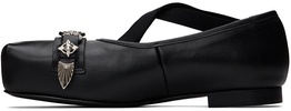 Black Polido Ballerina Flats