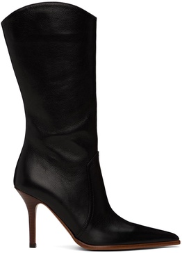 Black Ashley Mid-Calf Boots