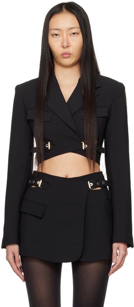 Black Interlock Blazer