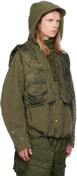 Khaki Mesh Padded Reversible Vest