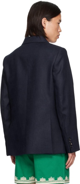 Navy Double-Breasted Blazer