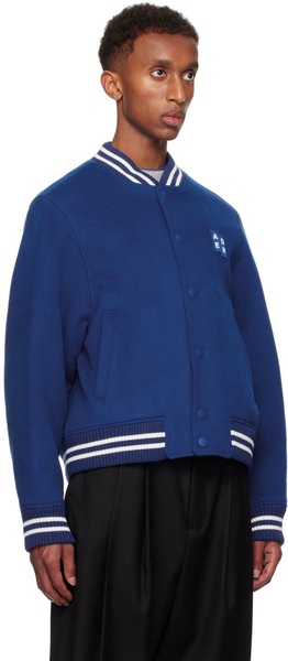 Blue TRS Tag 01 Varsity Bomber Jacket