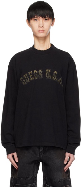 Black Faded Long Sleeve T-shirt