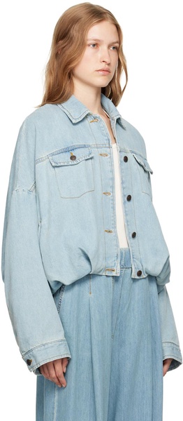 Blue Round Denim Jacket