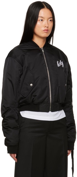 Black Lea Bomber Jacket