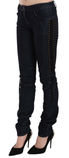 Just Cavalli Low Waist Skinny Trousers Braided String Pants