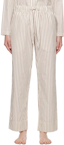 Off-White & Brown Drawstring Pyjama Pants