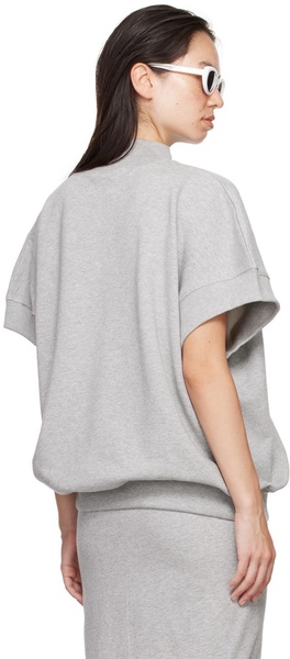 Gray Short Sleeved Sweatshirt