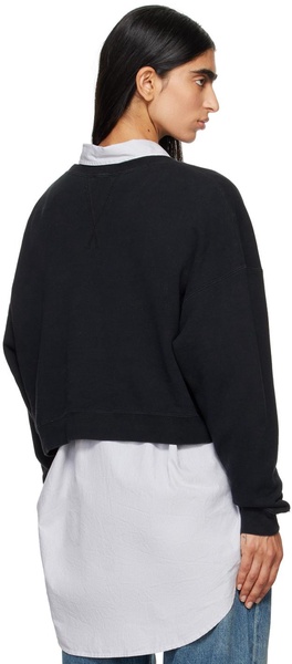 Black 'New York' Cropped Sweatshirt