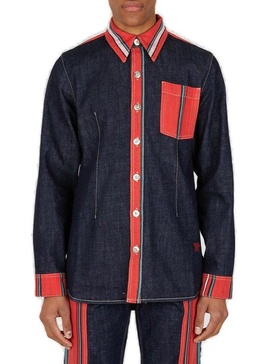 Wales Bonner Cotonou Button-Up Denim Shirt