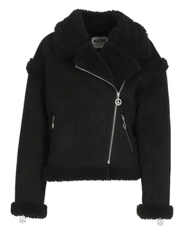 Moschino Contrasting-Fleece Zip Detailed Jacket