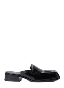 Raf Simons Brogue Square-Toe Mules