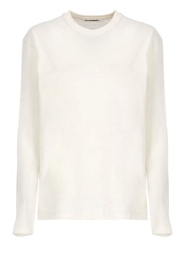 Jil Sander Logo Embroidered Long-Sleeved T-Shirt