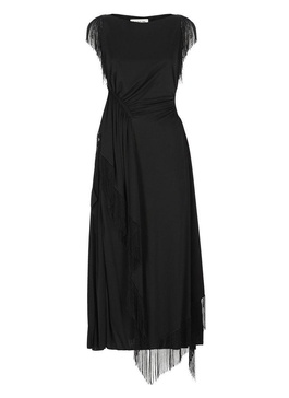 Lanvin Fringed Sleeveless Midi Dress