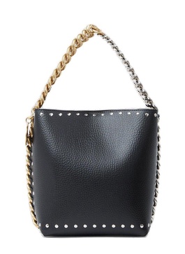 Stella McCartney Frayme Grainy Studded Bucket Bag