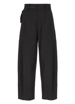 Uma Wang Pleat-Detailed Wide-Leg Cropped Trousers