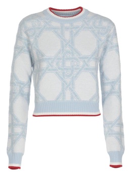 Casablanca Cropped Knitted Jumper