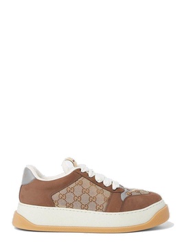 Screener Monogrammed Canvas, Suede and Leather Sneakers