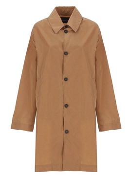 Fabiana Filippi Button-Up Straight-Hem Coat